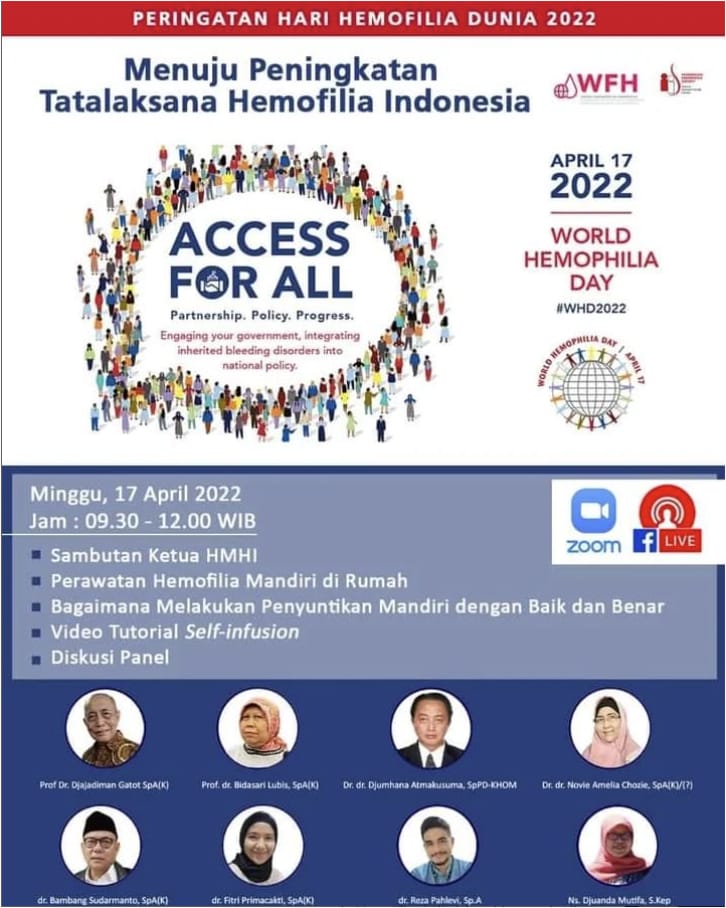 Menuju Peningkatan Tatalaksana Hemofilia Indonesia (WHD 2022)